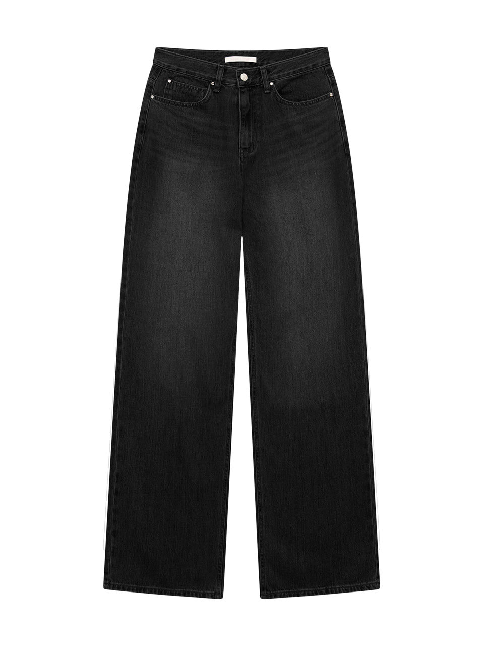 Margarin Fingers - Rivet Wide Denim Pants (Black) product image 2 | TRAB K-Fashion Australia