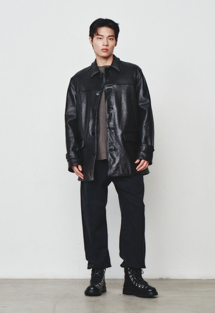 Art if acts - Garment Dyed Vintage Heavy Sweat Pants (Black) product image 1 | TRAB K-Fashion Australia