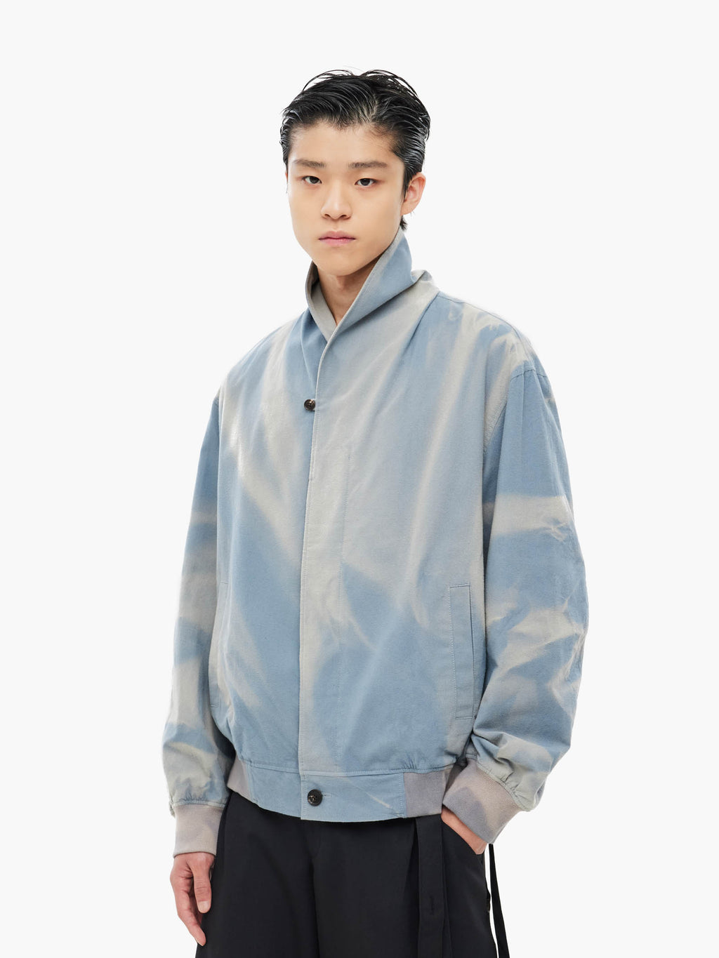 Jiyong Kim - Sun-Bleached Shawl Collar Jacket (Blue) product image 2 | TRAB K-Fashion Australia