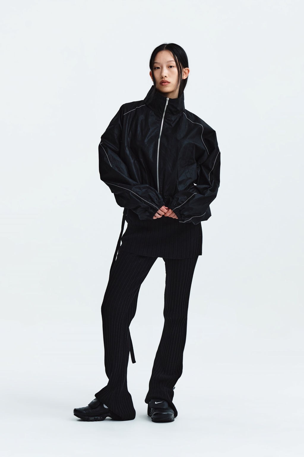 Matin Kim - Matin Coating Crop Blouson (Black) product image 10 | TRAB K-Fashion Australia