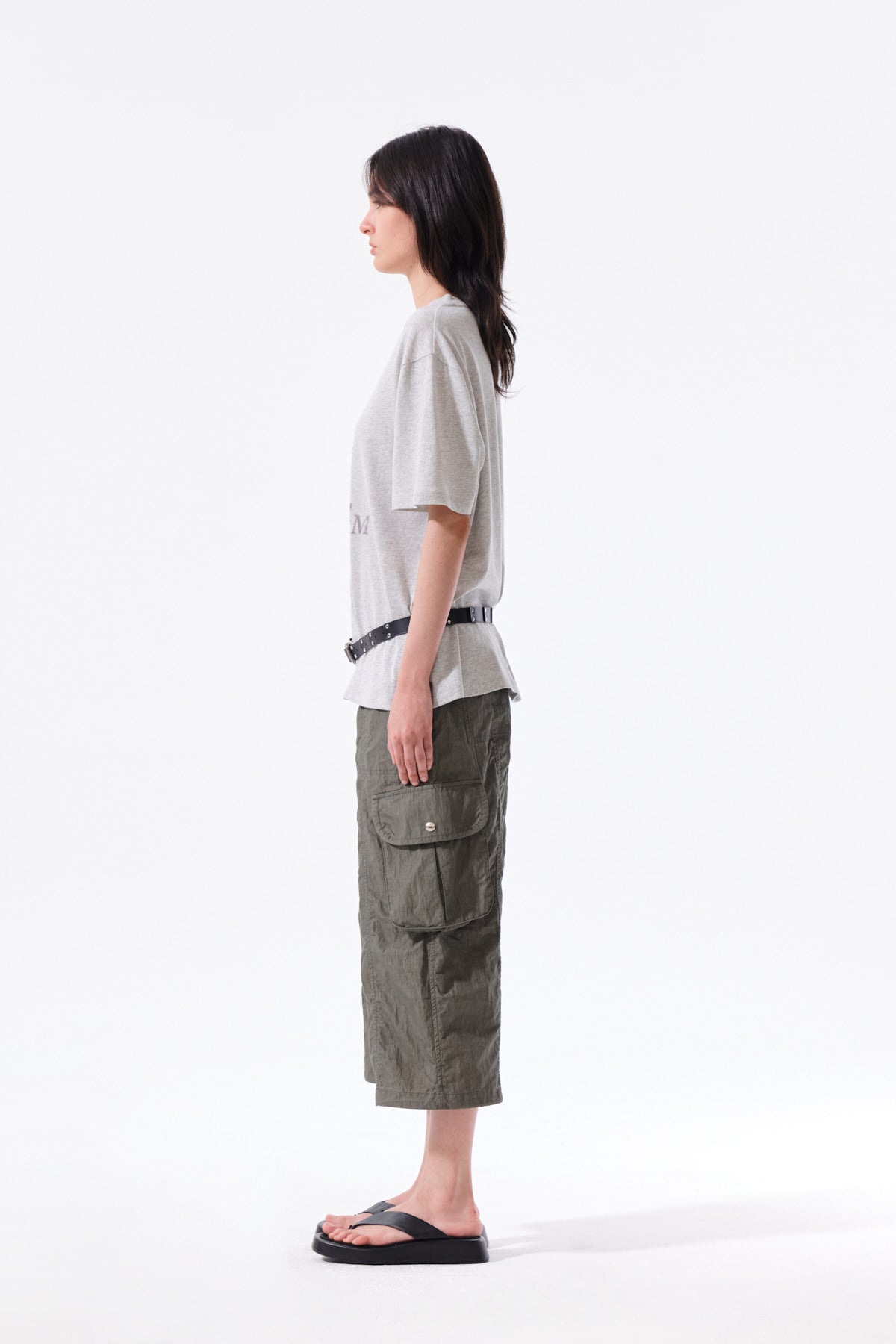 Matin Kim - Portrait Graffiti Logo Top (Light Grey) product image 6 | TRAB K-Fashion Australia