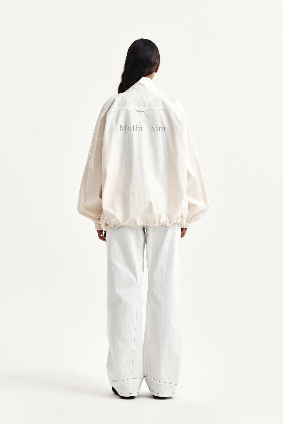 Matin Kim - Back Logo High Neck Jumper (Cream) product image 9 | TRAB K-Fashion Australia