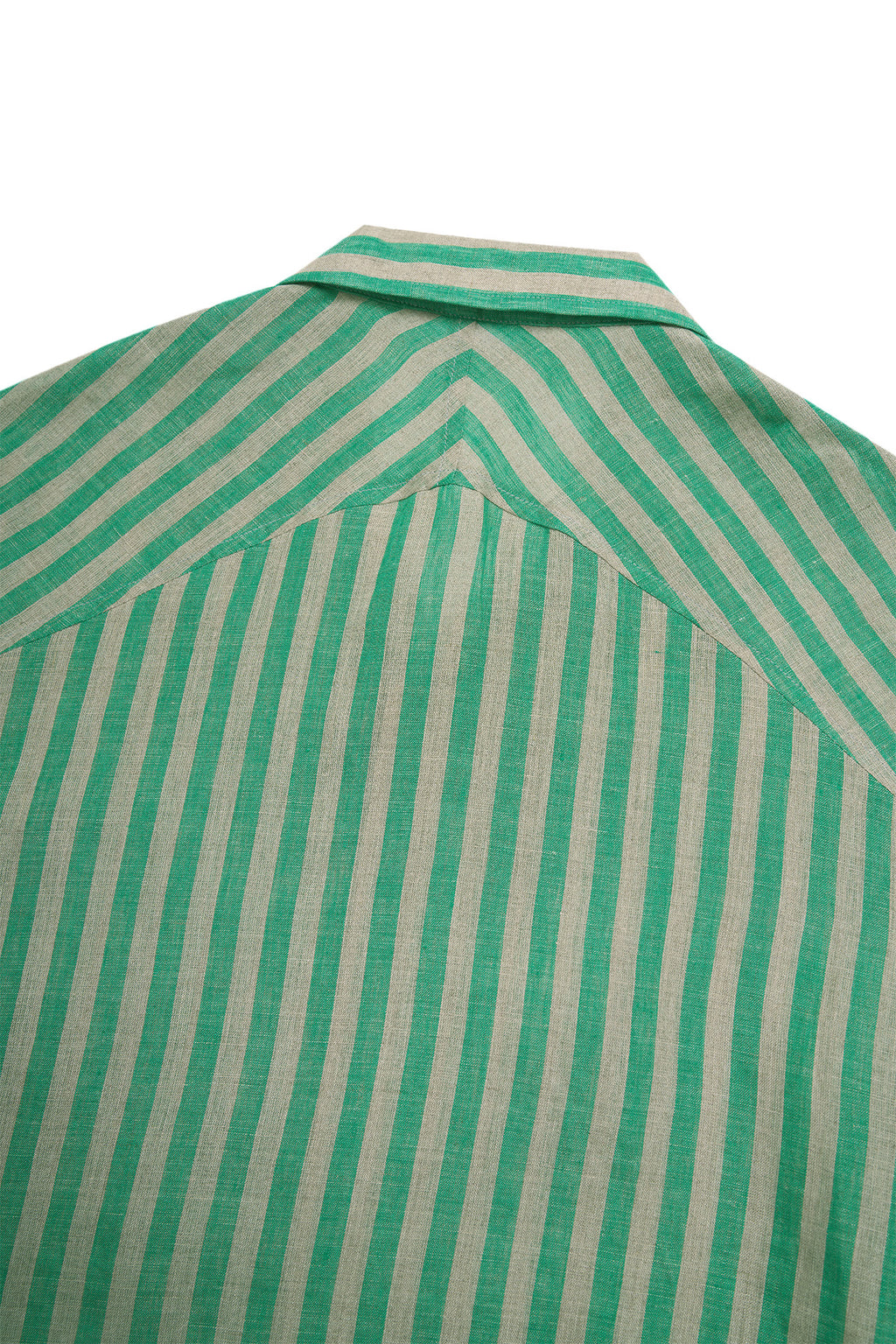 STU - Back Raglan Stripe Linen Shirt (Green) product image 16 | TRAB K-Fashion Australia