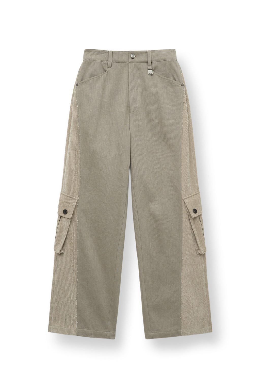 Matin Kim - Big Pocket Two Tone Wide Pants (Beige) product image 2 | TRAB K-Fashion Australia