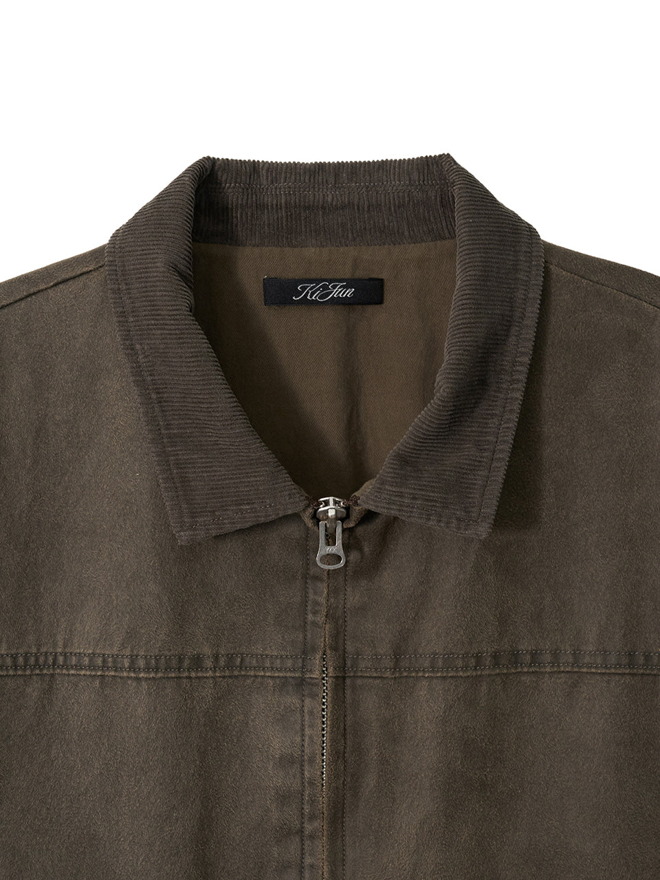 Kijun - Washed Leather Work Jacket (Khaki Brown) product image 10 | TRAB K-Fashion Australia
