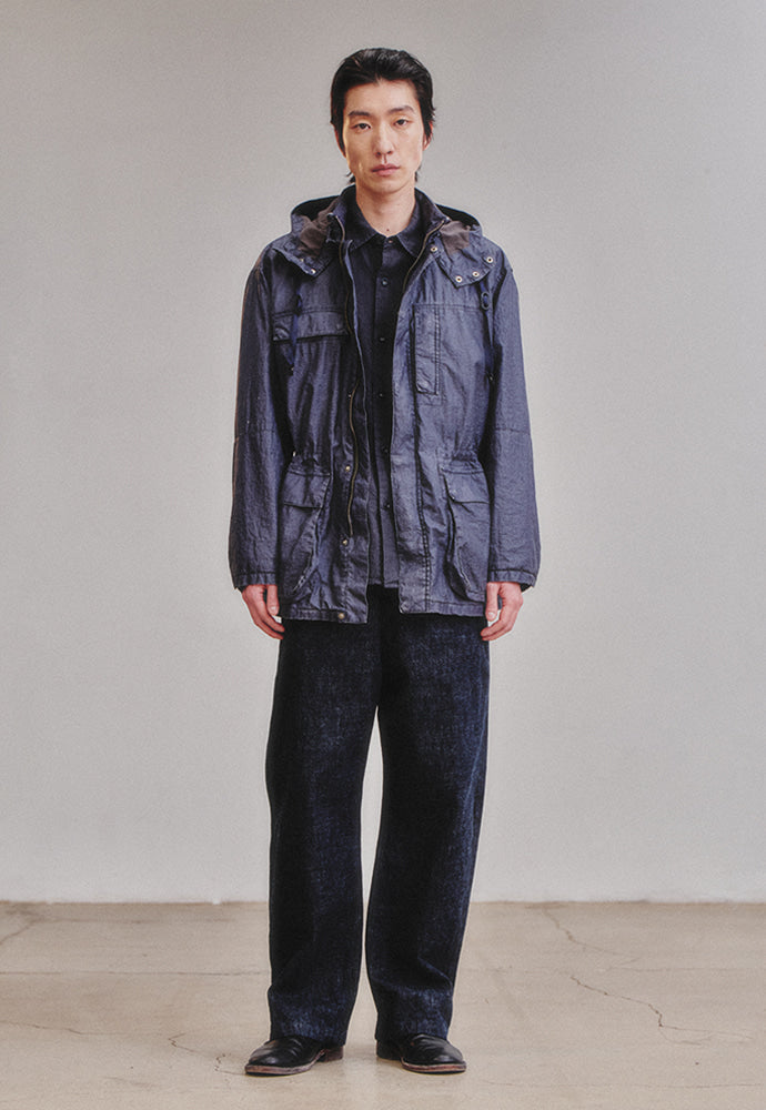 Art if acts - Linen Rain Parka (Navy) product image 5 | TRAB K-Fashion Australia