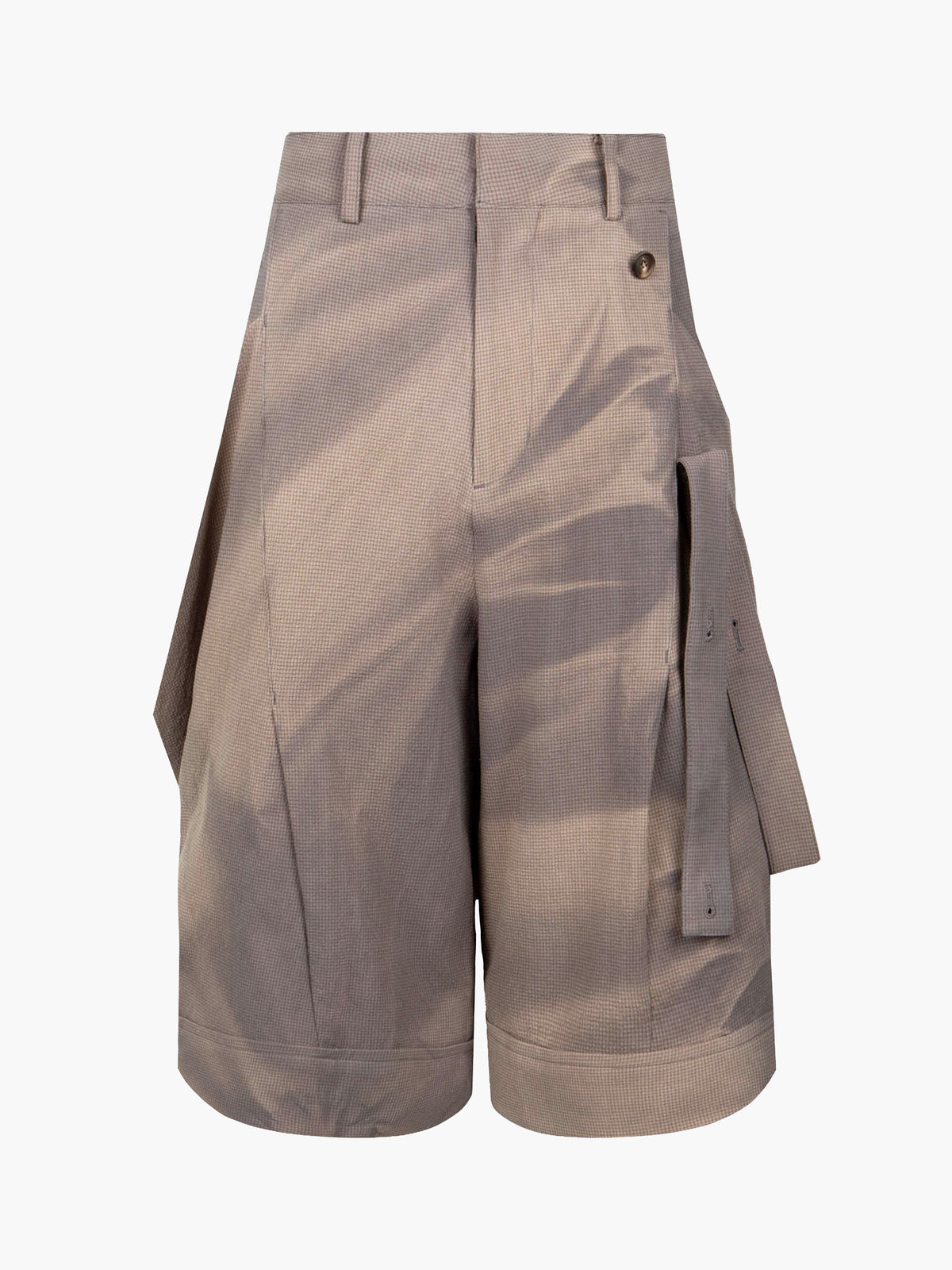 Jiyong Kim - Sun-Bleached Layered Strap Half Trousers (Grey) product image 9 | TRAB K-Fashion Australia