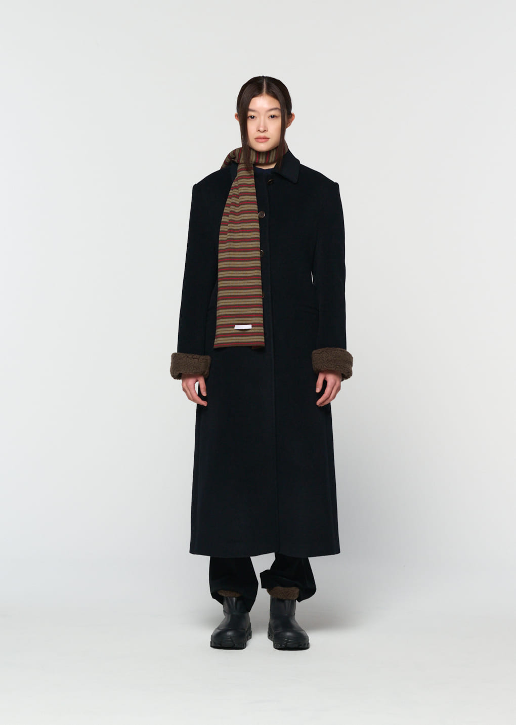 Amomento - single maxi long coat (Black) product image 2 | TRAB K-Fashion Australia
