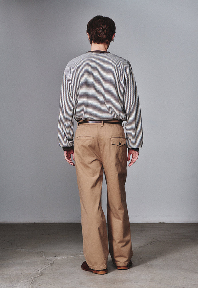 Art if acts - One Tuck Chino Pants (Beige) product image 3 | TRAB K-Fashion Australia