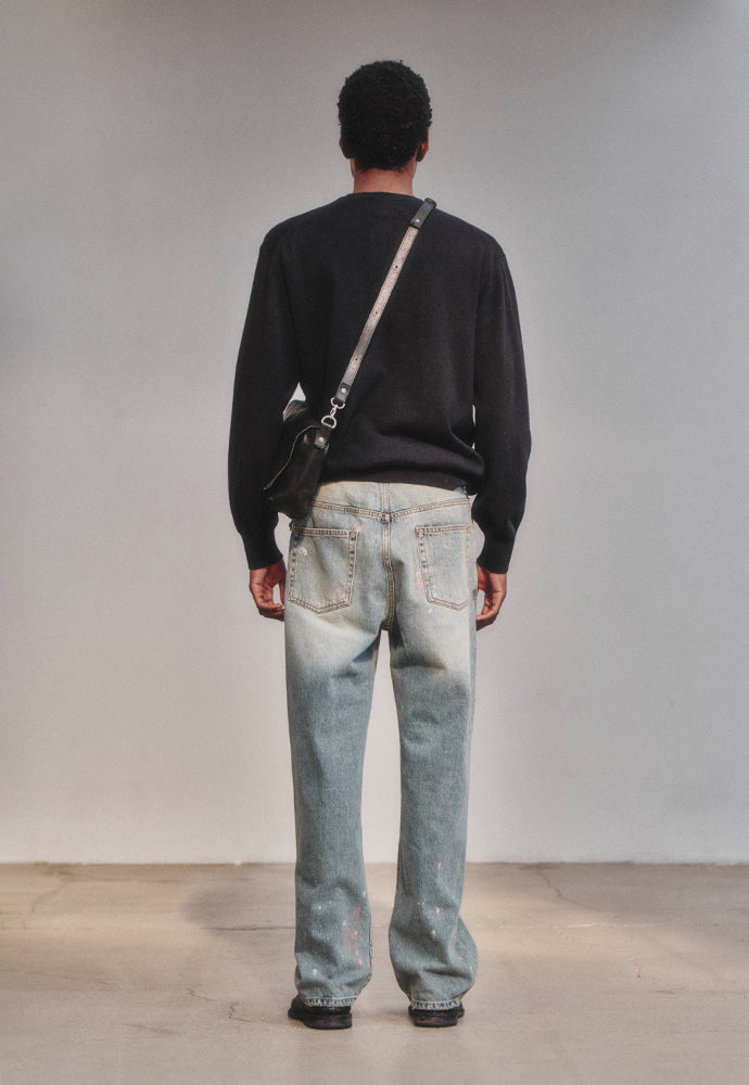 Art if acts - Painted Regular 5P Denim Pants (Used Light Blue) product image 5 | TRAB K-Fashion Australia