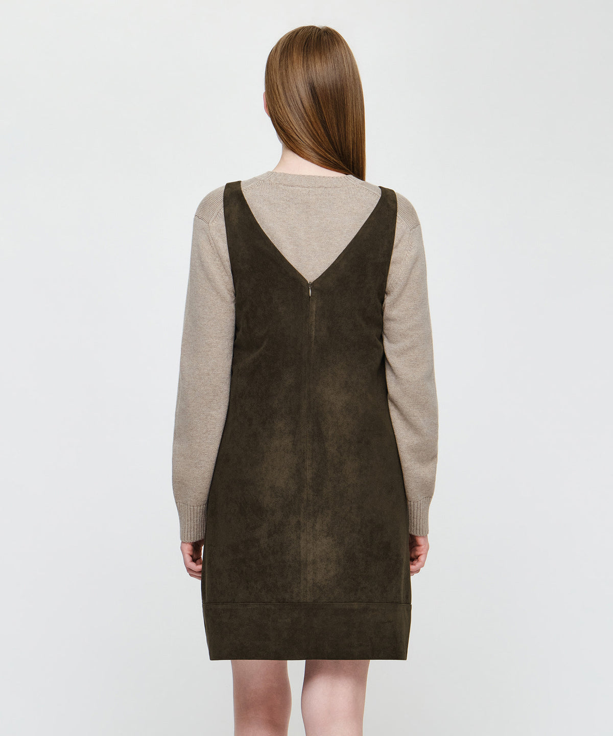 Marithe & Francois Girbaud - Faux Leather Sleeveless Mini Dress (Brown) product image 4 | TRAB K-Fashion Australia