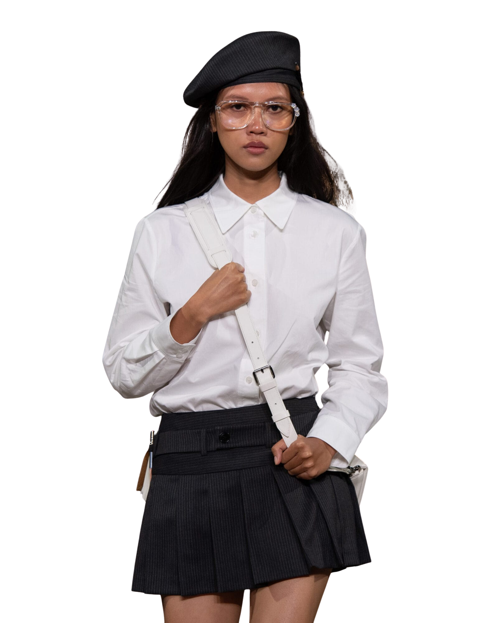 Kimhe Kim - Stripped Beret (Grey) product image 3 | TRAB K-Fashion Australia