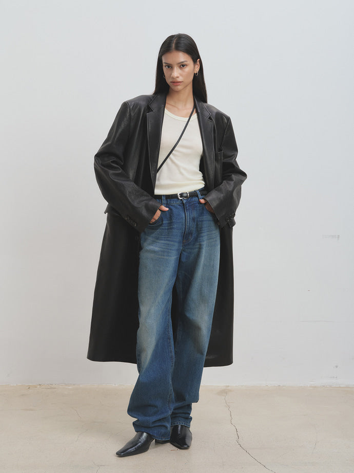 Tonywack - Straight-Leg Denim Jeans (Mid Blue) product image 4 | TRAB K-Fashion Australia