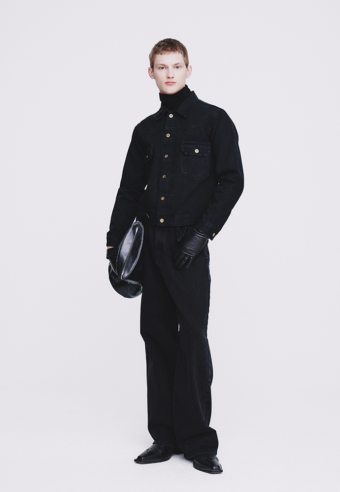 Tonywack - Type Ii Cropped Denim Jacket (Rinsed Black) product image 3 | TRAB K-Fashion Australia