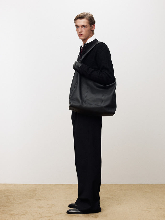 Tonywack - Alpaca Mohair Crew-Neck Cardigan (Black) product image 3 | TRAB K-Fashion Australia