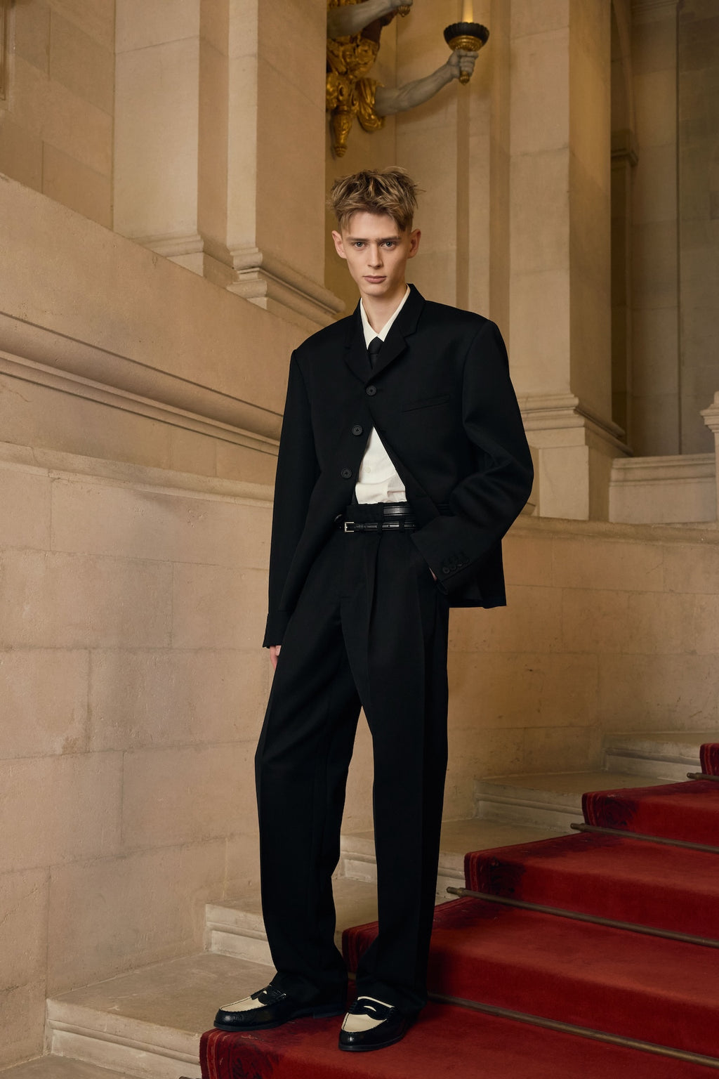 STU - Crease Double Belt Slacks (Black) product image 12 | TRAB K-Fashion Australia