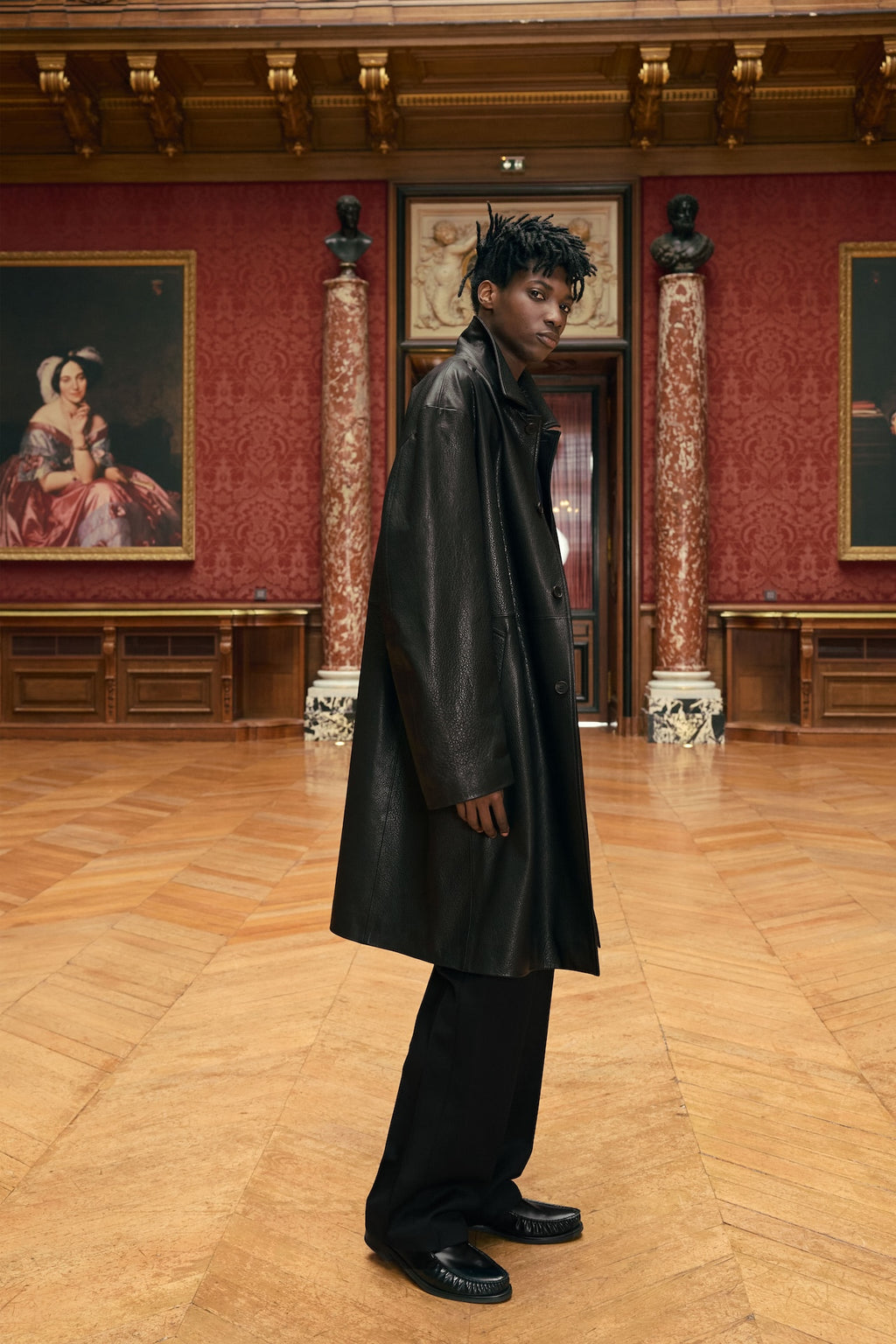 STU - Lambskin Leather Coat (Black) product image 7 | TRAB K-Fashion Australia