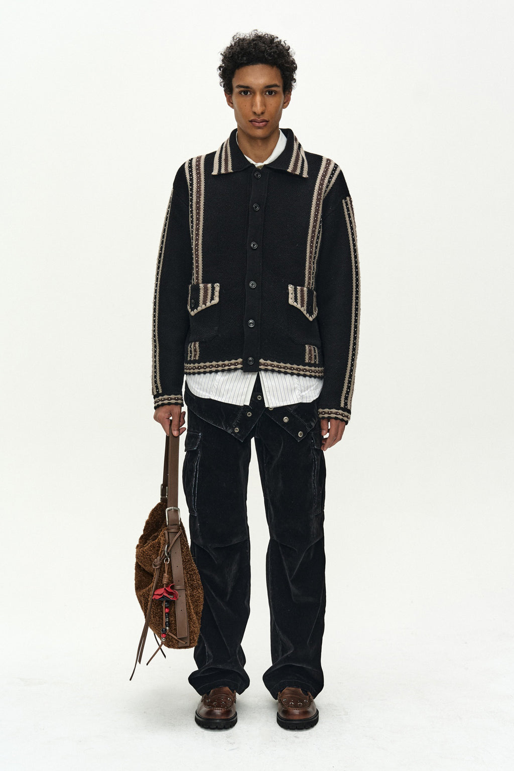 Andersson Bell - Fantasia 26 Heavy Wool Cardigan (Black) product image 2 | TRAB K-Fashion Australia