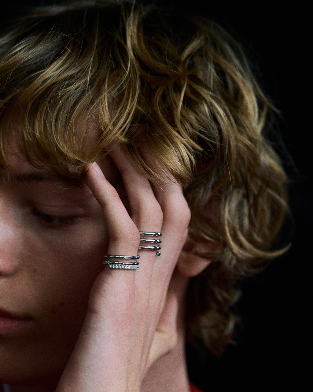 Numbering - Volume Coil with Pave Ring #8406 product image 1 | TRAB K-Fashion Australia