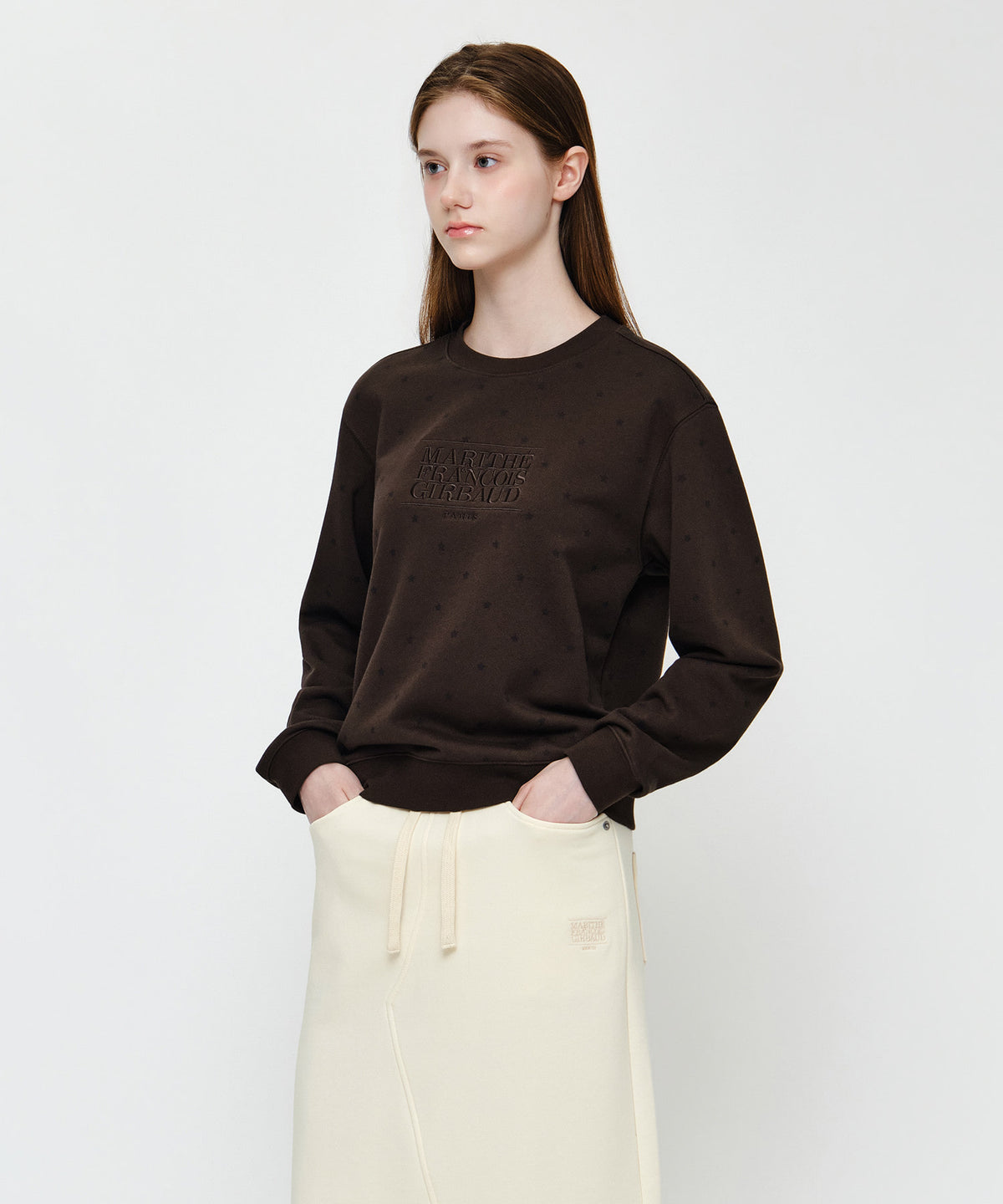 Marithe & Francois Girbaud - Classic Logo Sweatshirt (Brown) product image 2 | TRAB K-Fashion Australia