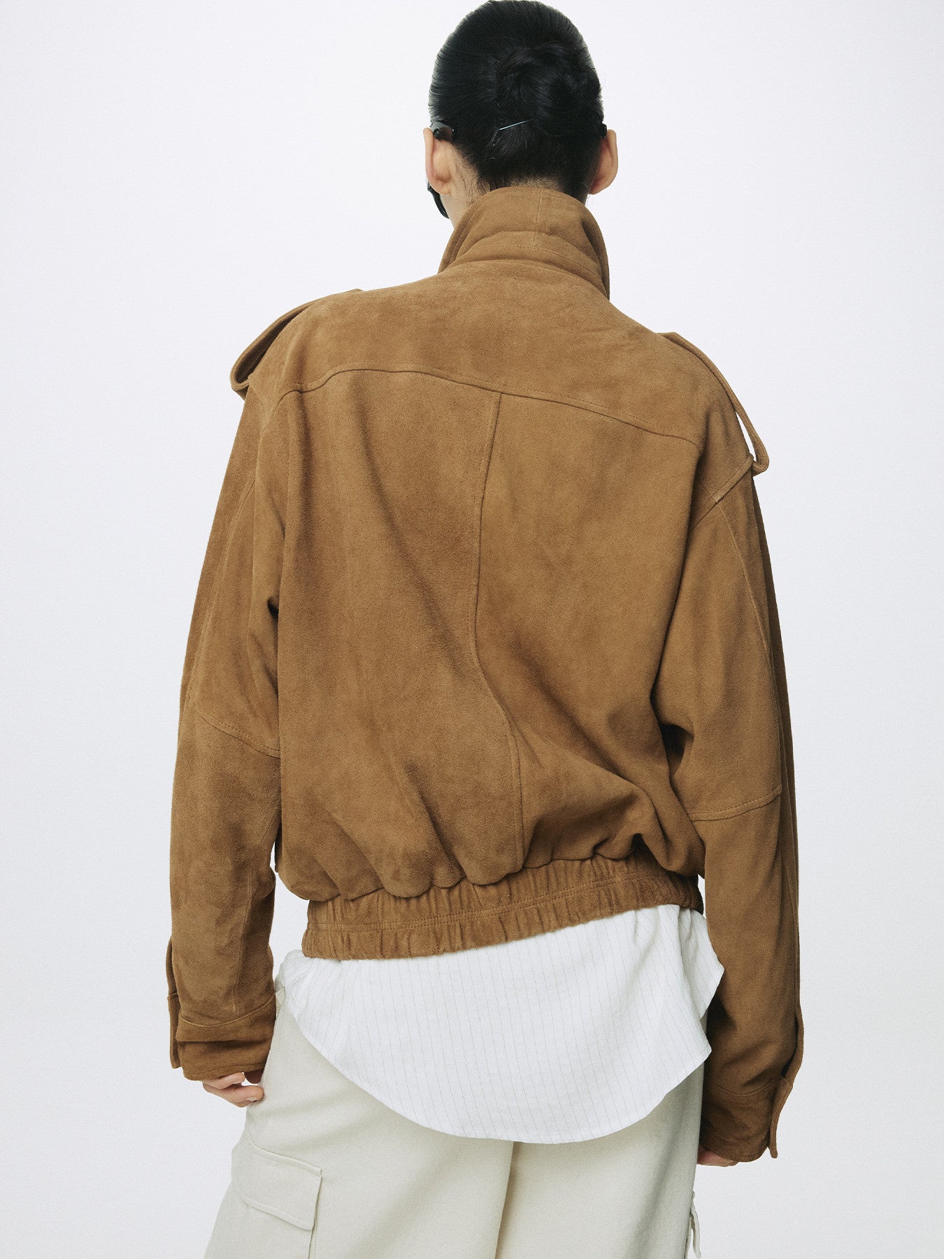 Tonywack - Goat Suede Bomber Jacket (Camel) product image 5 | TRAB K-Fashion Australia