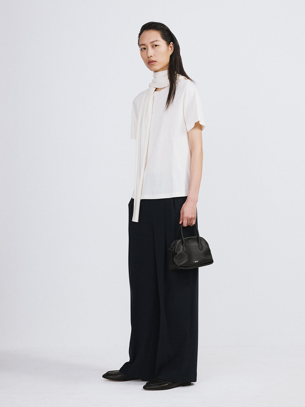 Recto - Open Back Silk Blend Scarf Top (Cream) product image 3 | TRAB K-Fashion Australia