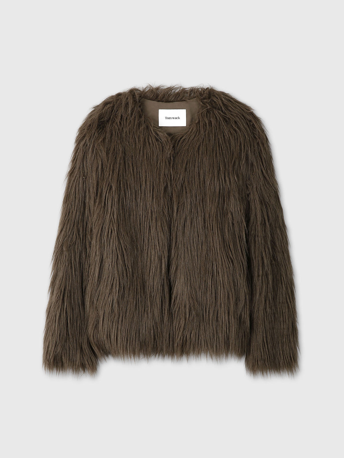 Tonywack - Long Hair Faux Fur Jacket (Brown) product image 7 | TRAB K-Fashion Australia