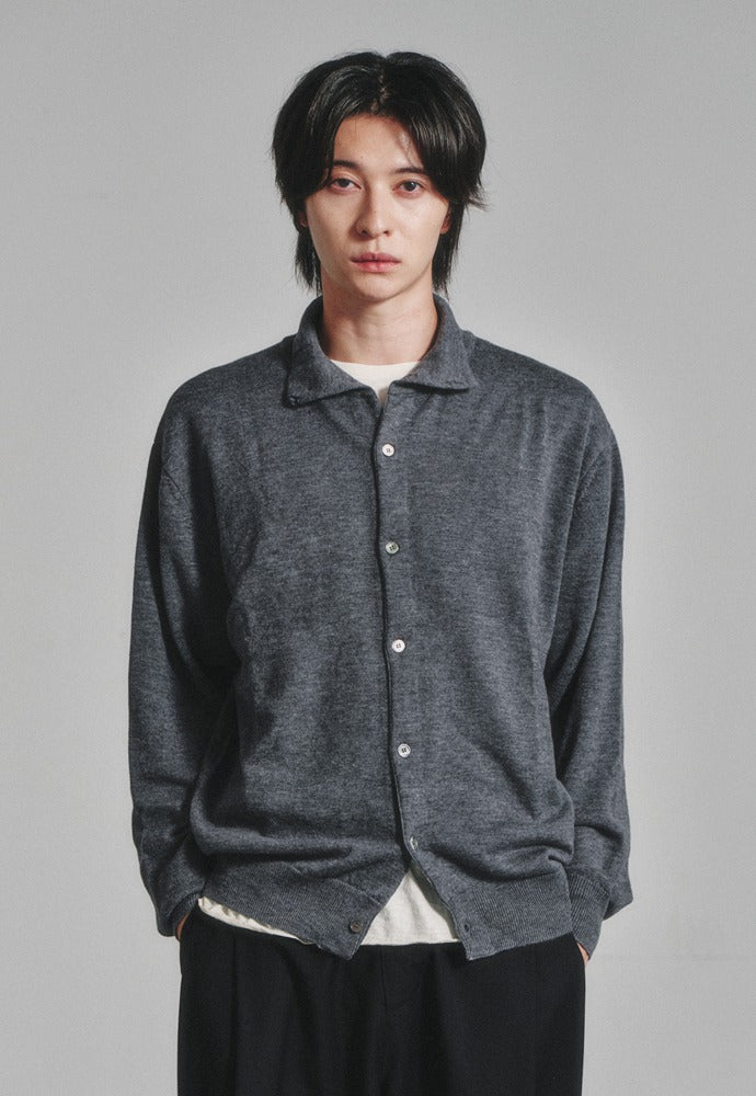 Art if acts - High Collar Cardigan (Stone) product image 1 | TRAB K-Fashion Australia