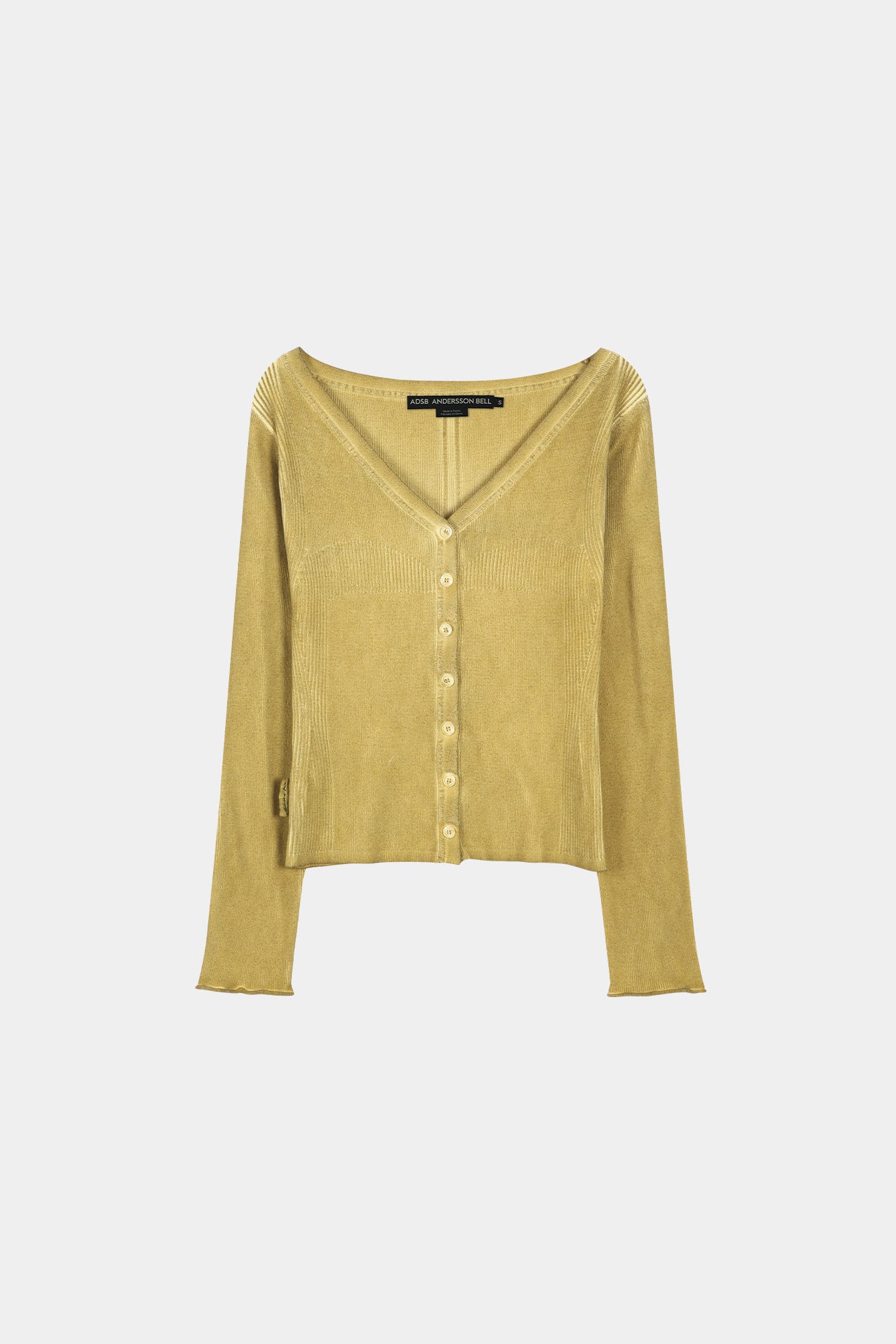 Andersson Bell - Vintage-Dye Layered Knit Cardigan (Marigold) product image 10 | TRAB K-Fashion Australia