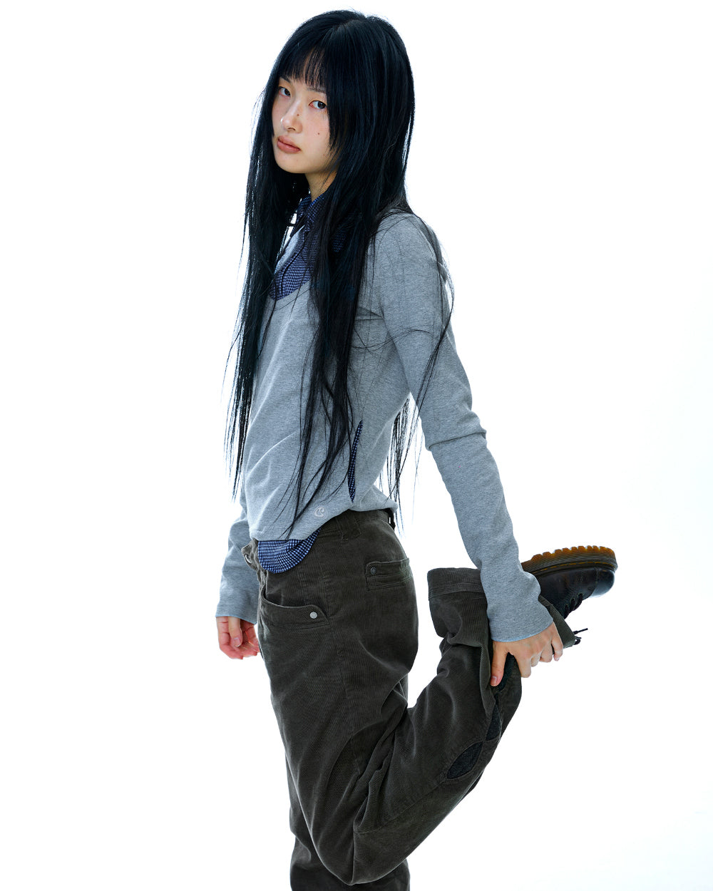Coyseio - Leaf Cut Corduroy Pants (Brown) product image 11 | TRAB K-Fashion Australia