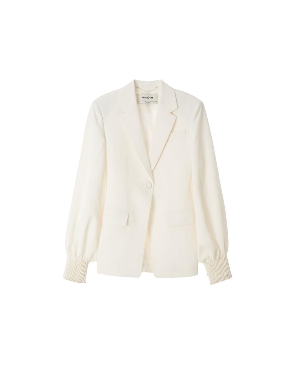 Kimhe Kim - Gathere Sleeve Wool-Blend Jacket (White) product image 3 | TRAB K-Fashion Australia