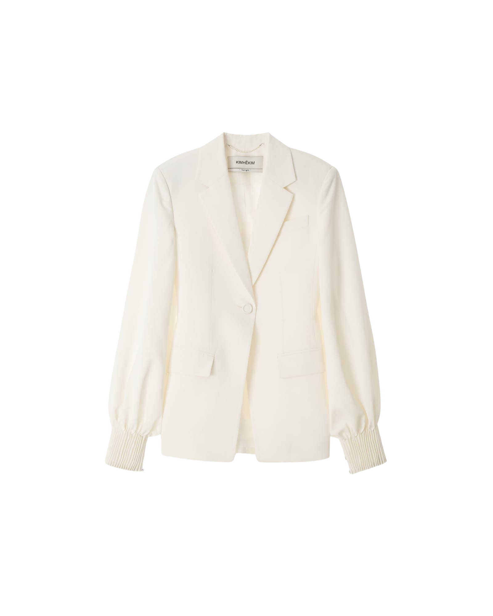 Kimhe Kim - Gathere Sleeve Wool-Blend Jacket (White) product image 3 | TRAB K-Fashion Australia