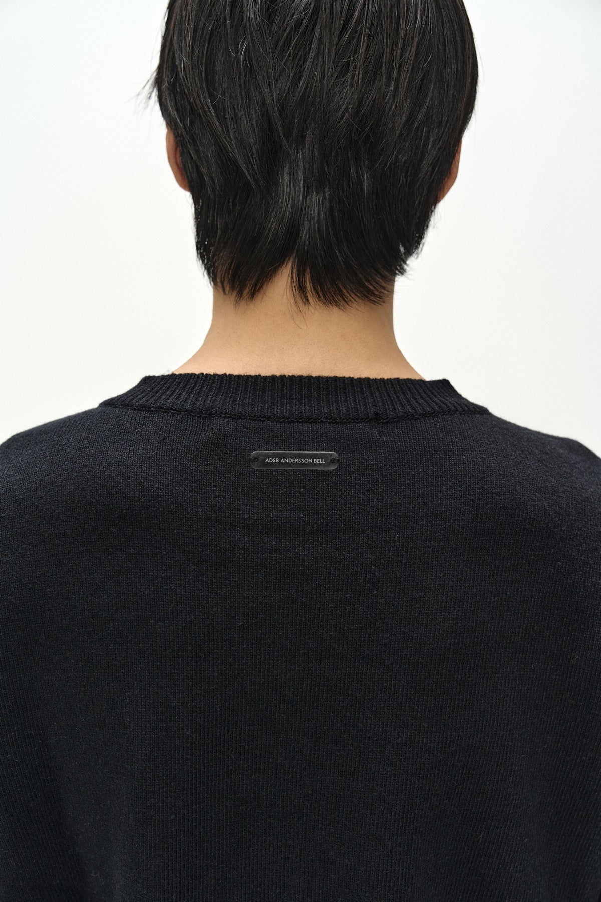 Andersson Bell - Unisex Layered V-Neck Sweater (Black) product image 10 | TRAB K-Fashion Australia