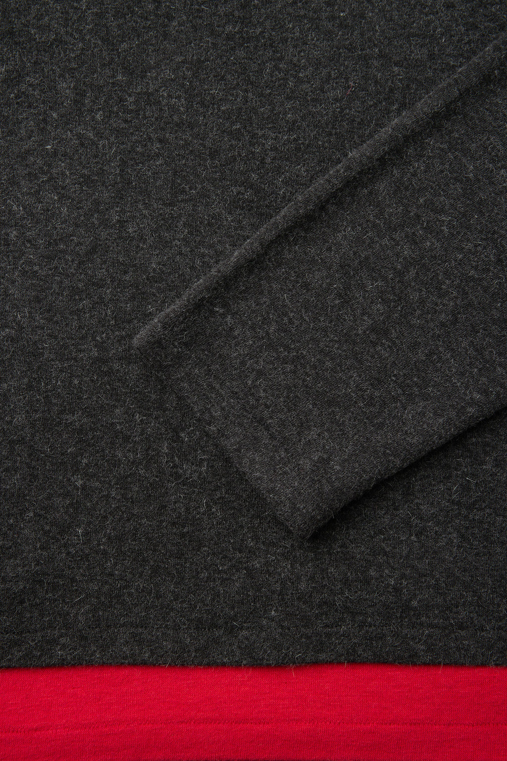 Coor - Hairy Henley Neck Layered T-Shirt (Charcoal) product image 6 | TRAB K-Fashion Australia