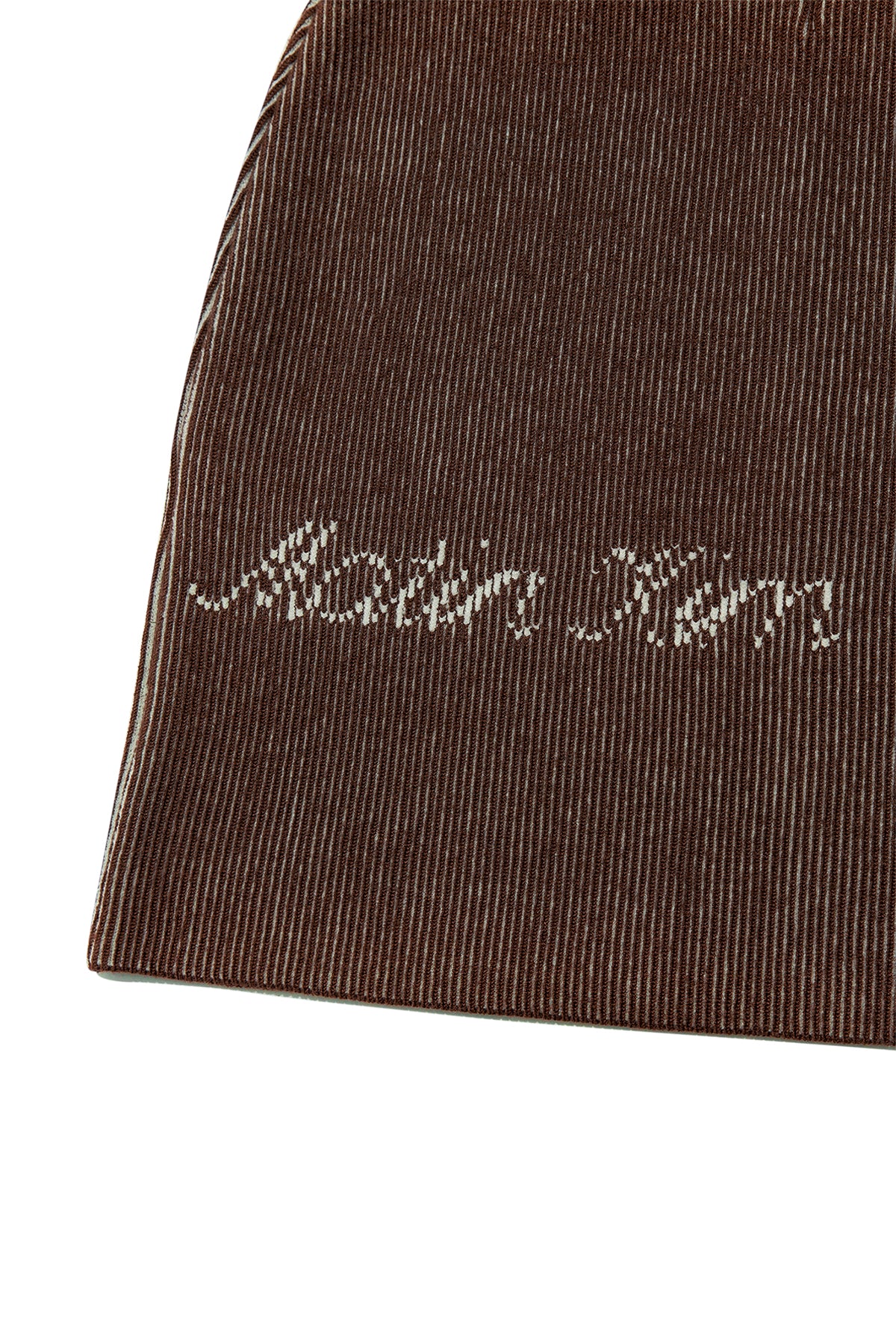 Matin Kim - Two Tone Banding Knit Mini Skirt (Brown) product image 4 | TRAB K-Fashion Australia