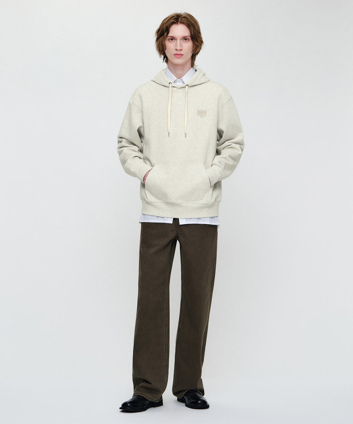 Marithe & Francois Girbaud - X-pocket Semi-wide Denim Pants (Brown) product image 4 | TRAB K-Fashion Australia