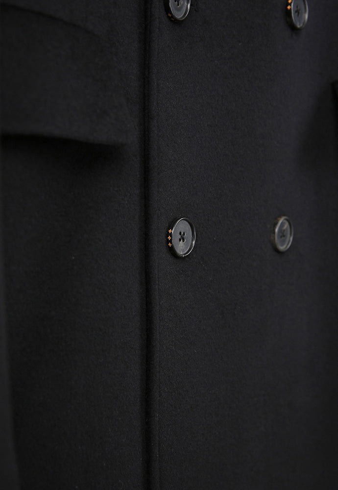 Tonywack - Wool And Cashmere Double-Breasted Coat (Black) product image 11 | TRAB K-Fashion Australia