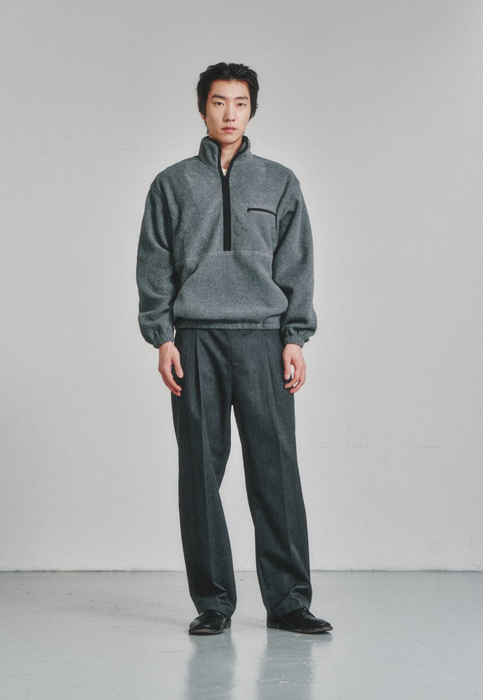 Art if acts - Fleece Half Zip Pullover (Grey) product image 1 | TRAB K-Fashion Australia