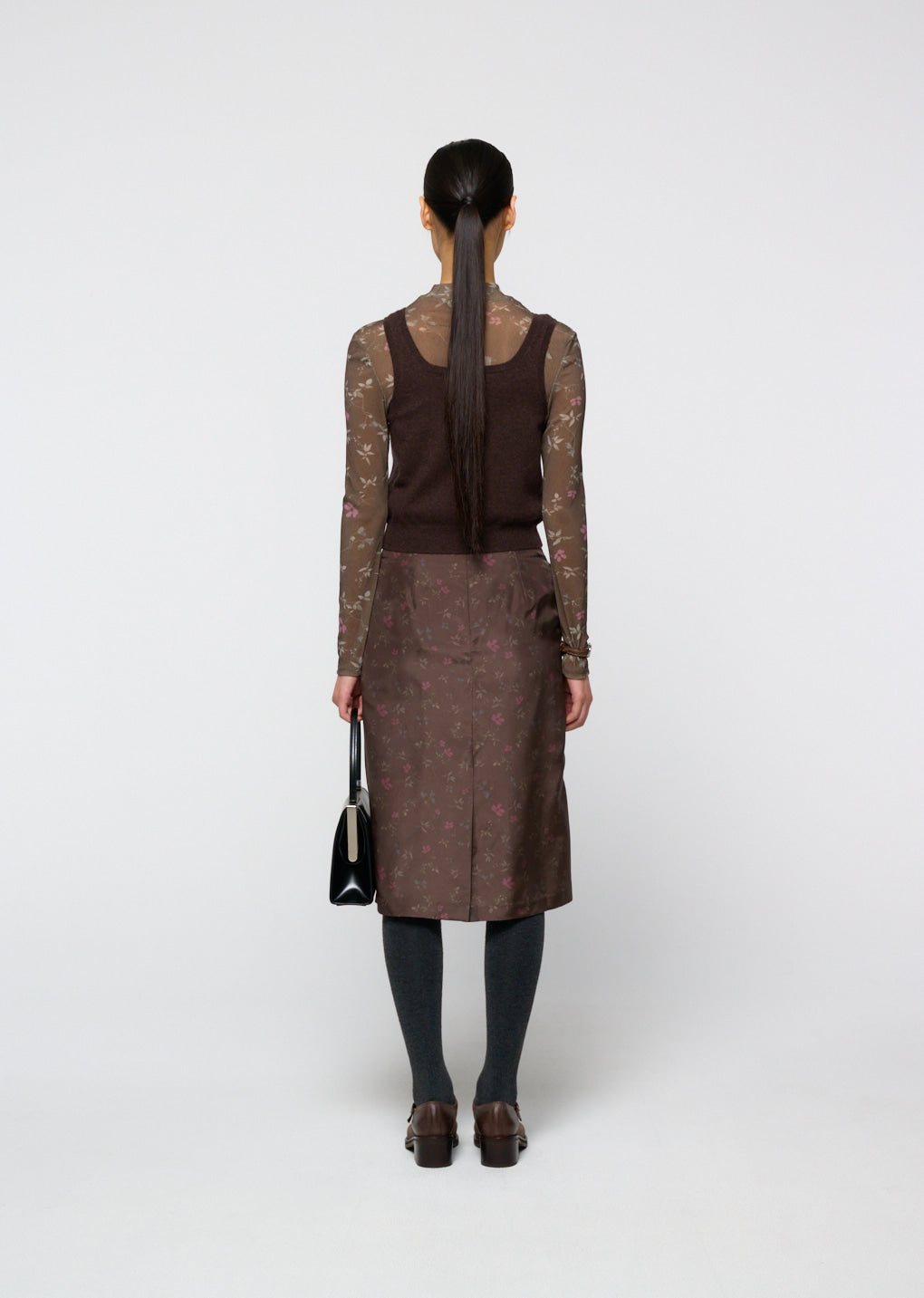 Amomento - Cashmere Button Up U-neck Vest (Brown) product image 4 | TRAB K-Fashion Australia