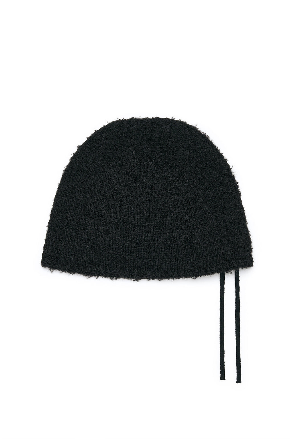 Matin Kim - Ribbon Tie Knit Beanie (Black) product image 4 | TRAB K-Fashion Australia