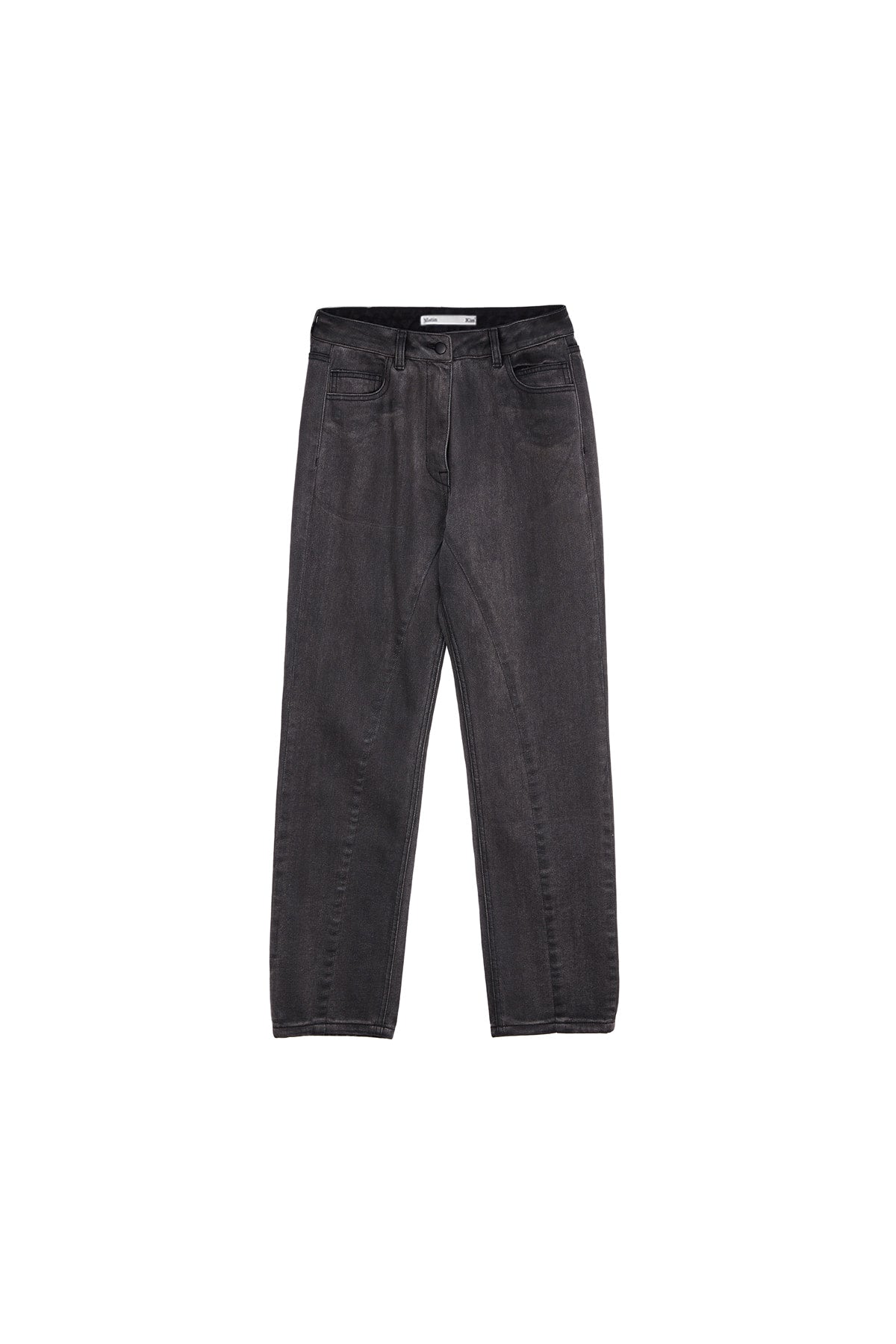Matin Kim - Coating Washed Denim Pants (Black) product image 1 | TRAB K-Fashion Australia