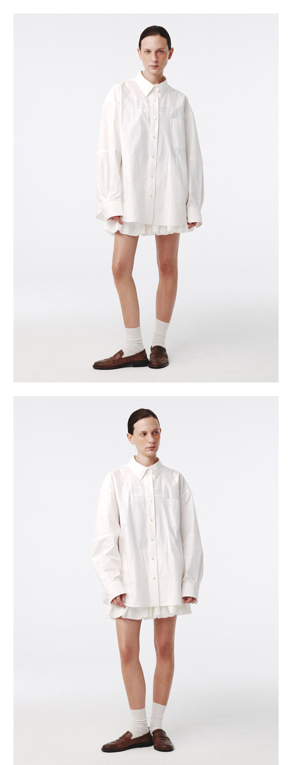 Kijun - Structured Oversized Shirt (Off-White) product image 1 | TRAB K-Fashion Australia