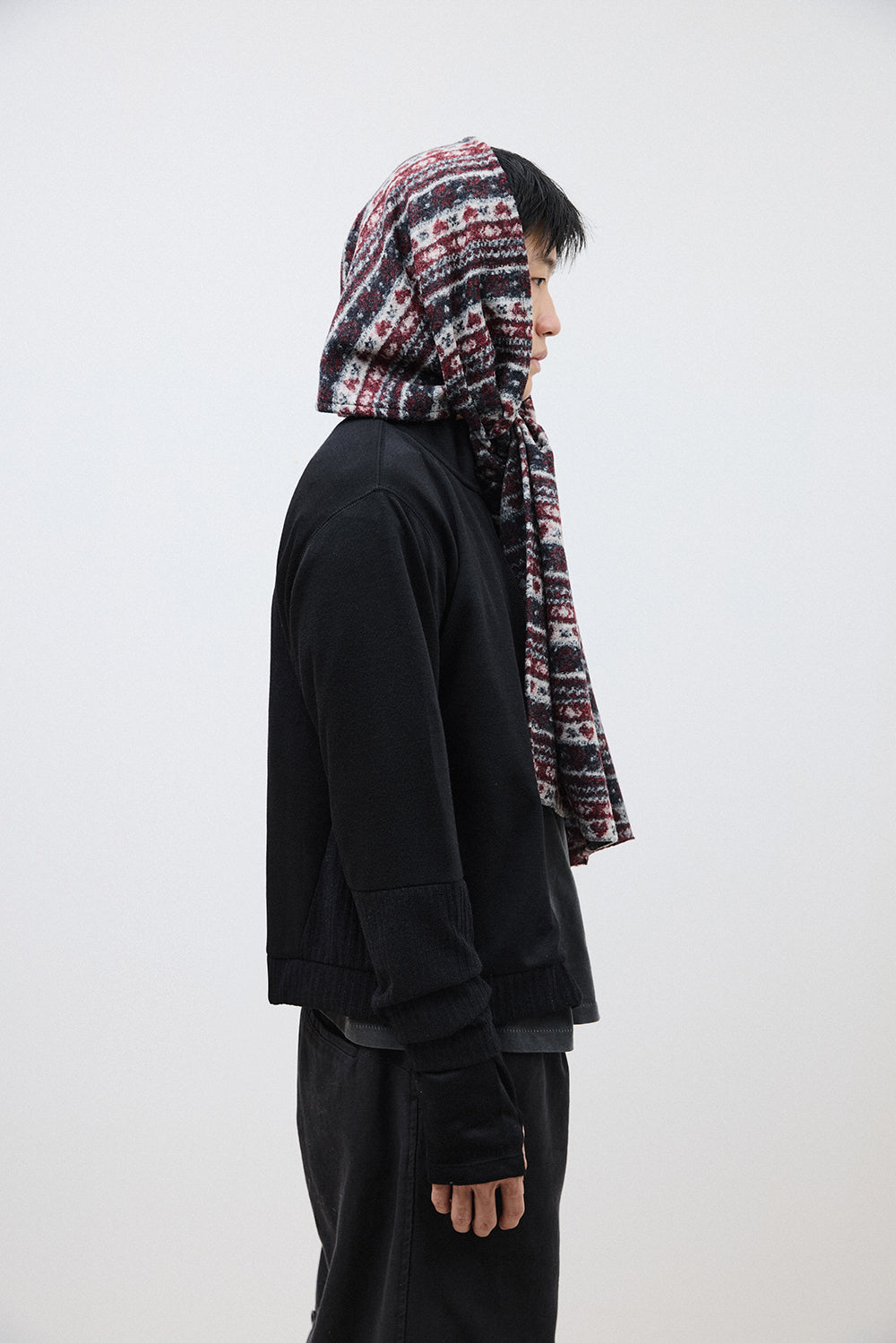 Hatchingroom - Double Sleeve Track Cardigan (Black) product image 9 | TRAB K-Fashion Australia