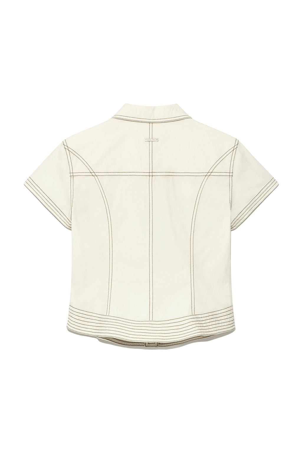 Matin Kim - Stitch Point Slim Shirket (Light Beige) product image 2 | TRAB K-Fashion Australia