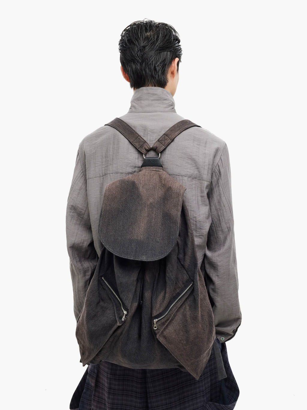Jiyong Kim - Sun-Bleached Multi Pocket Backpack (Black) product image 3 | TRAB K-Fashion Australia