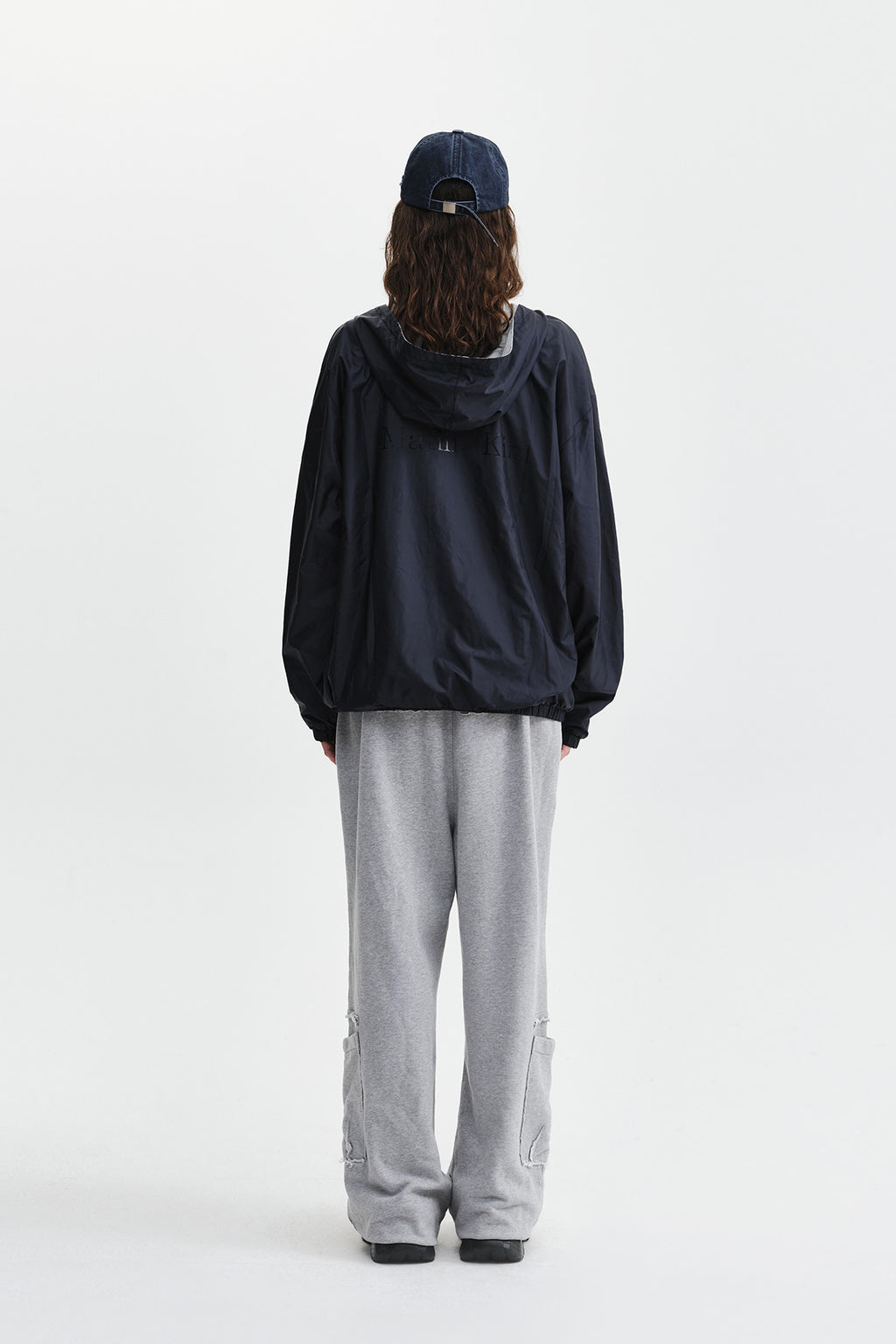 Matin Kim - Double Face Hoody Zip Up (Navy) product image 12 | TRAB K-Fashion Australia