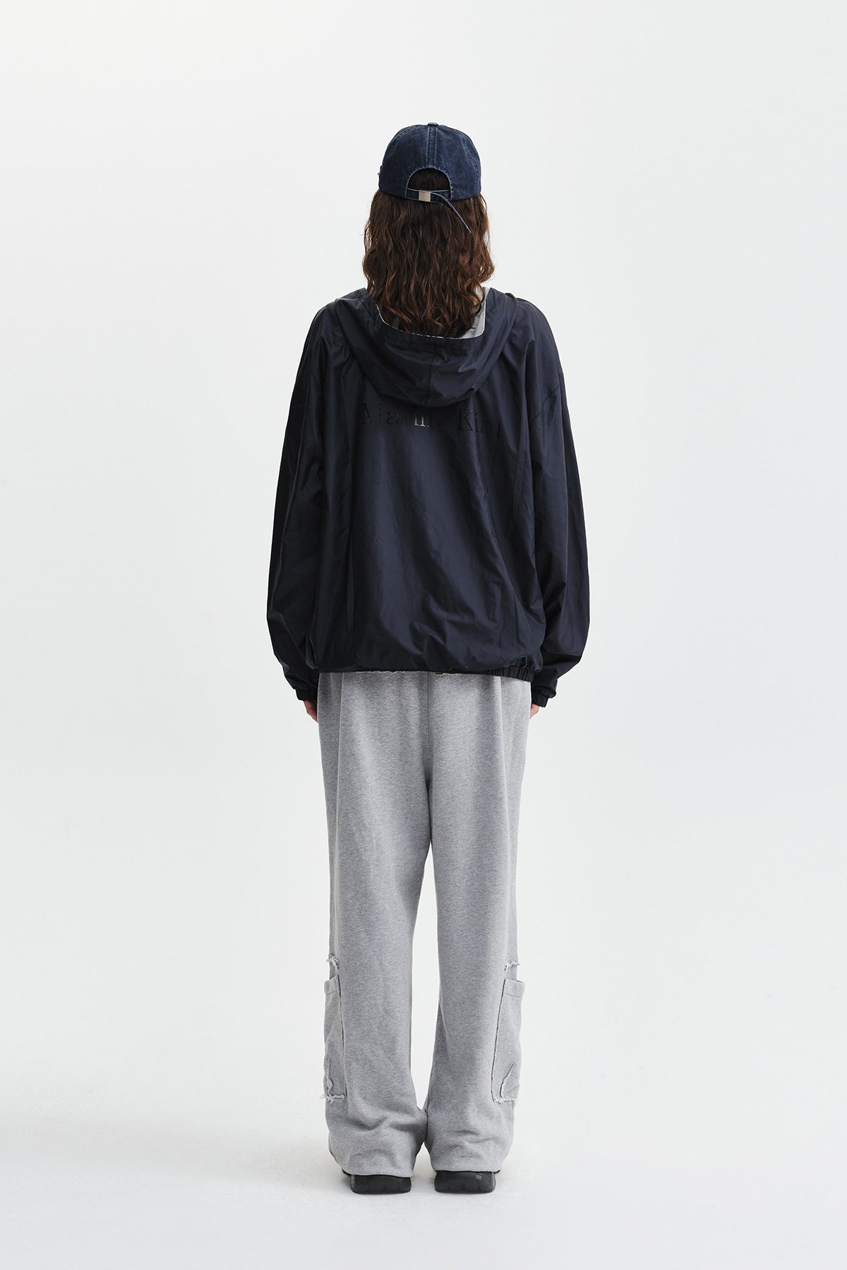 Matin Kim - Double Face Hoody Zip Up (Navy) product image 12 | TRAB K-Fashion Australia
