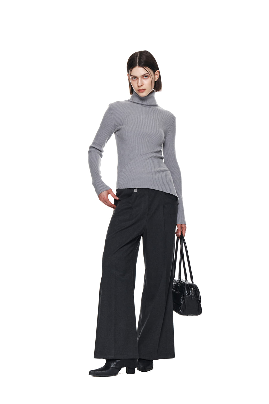 Matin Kim - Side Pleats Trouser (Charcoal) product image 8 | TRAB K-Fashion Australia