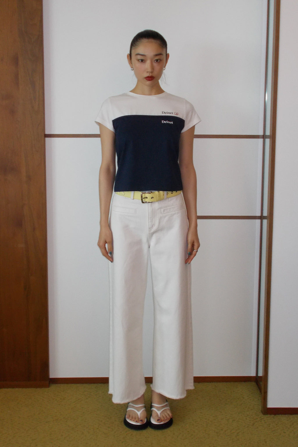 Deinet - Layered Contrast T-Shirt (White) product image 4 | TRAB K-Fashion Australia