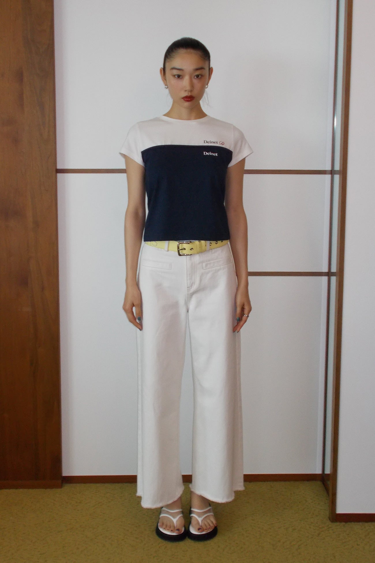 Deinet - Layered Contrast T-Shirt (White) product image 4 | TRAB K-Fashion Australia